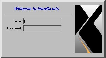 図3 CentOS4.4のディスプレイマネージャxdmによるログイン画面